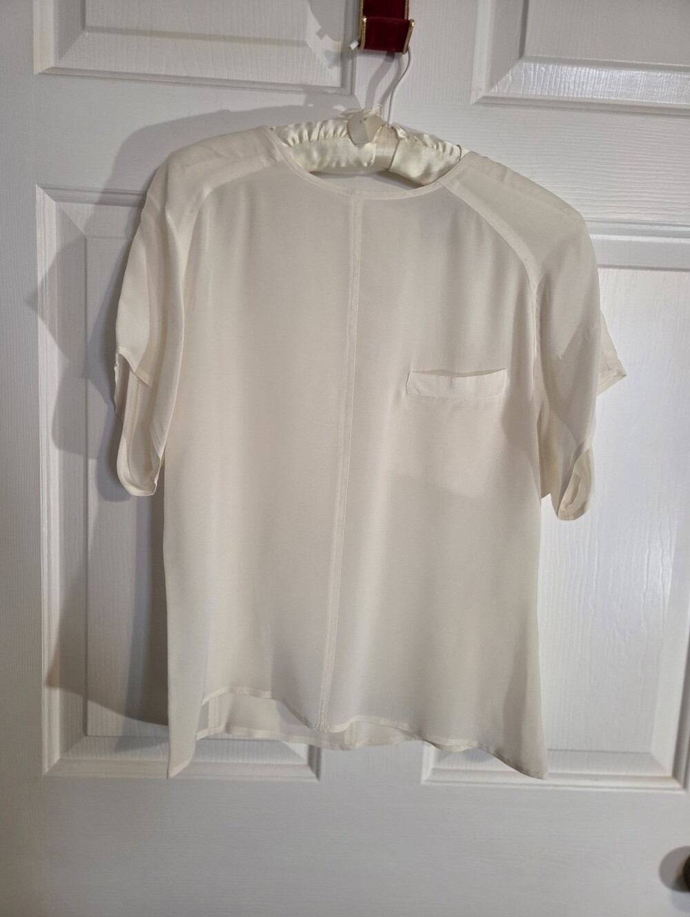 Sunny Leigh Vintage Silk Sheer Blouse M Cream